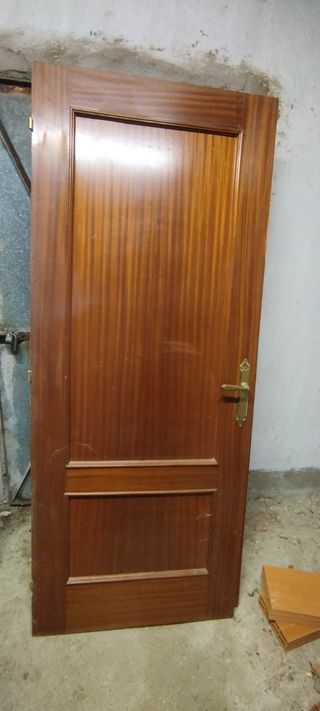 Lote de 4 puertas de habitación color sapeli