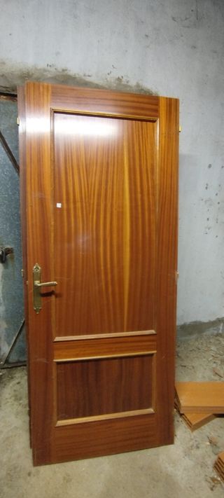 Lote de 4 puertas de habitación color sapeli