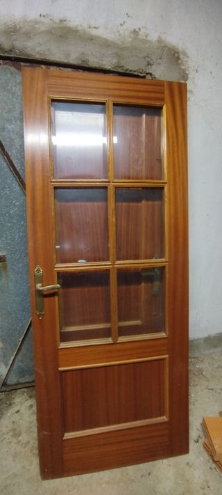 Lote de 4 puertas de habitación color sapeli