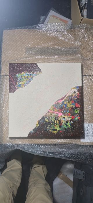 Tela abstrata óleo e acrílico