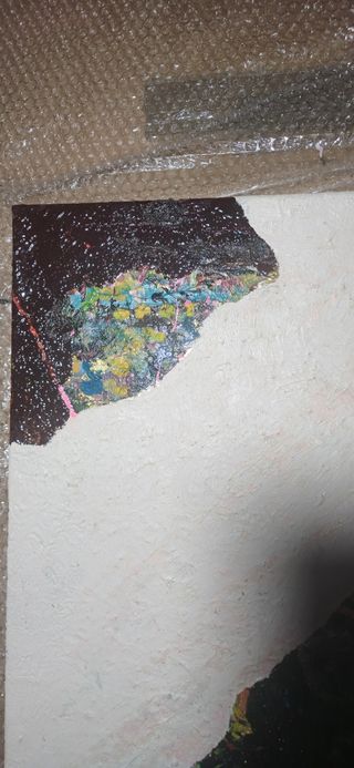 Tela abstrata óleo e acrílico