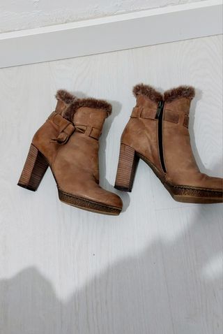 Botines De Piel Aquatalia 37.5