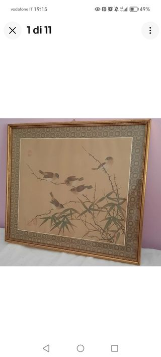 Quadretto con cornice tecnica cinese