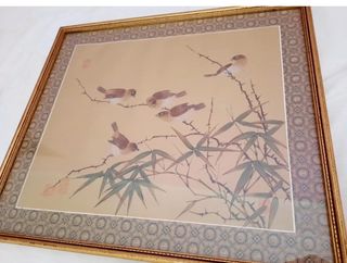 Quadretto con cornice tecnica cinese