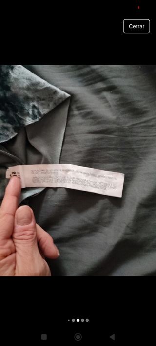 Vestido terciopelo gris verdoso Zara T.S