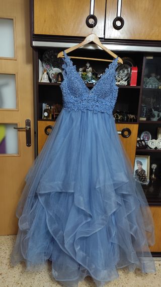 Vestido quinceañera azul