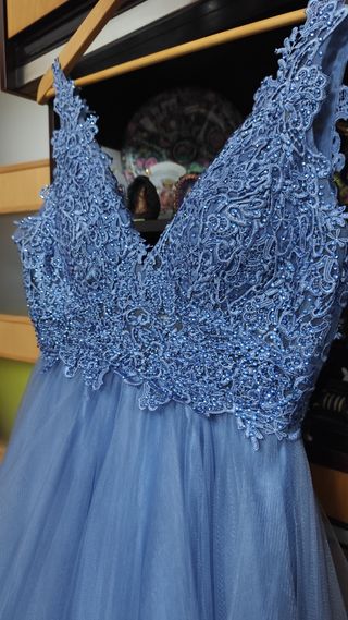 Vestido quinceañera azul