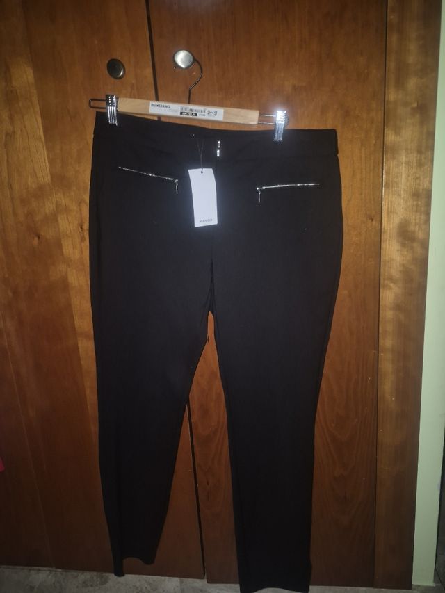 Pantalon largo negro de Mango
