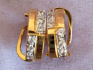 Vintage set ring plus earrings.