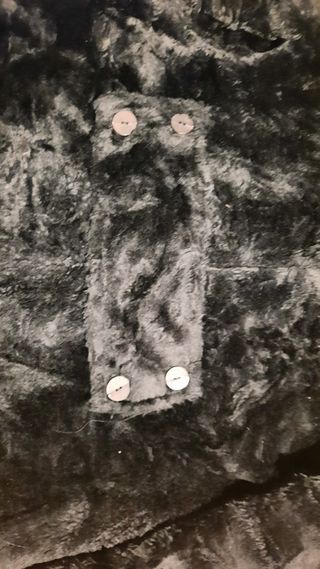 Chaquetón negro piel sintética