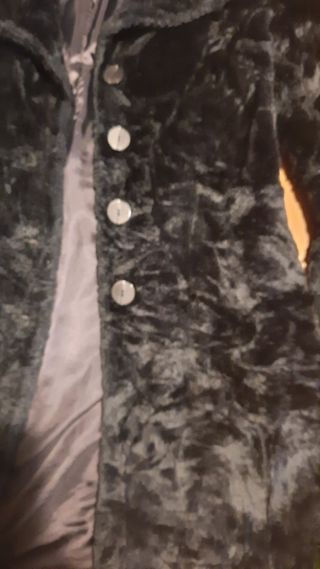 Chaquetón negro piel sintética