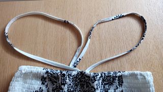 Vestito elegante bianco e nero