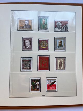 Álbum Sellos Austria 1975/1985 Nuevos MNH
