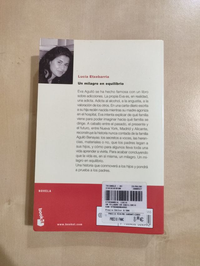 Libro "Un milagro en equilibrio"- Lucía Echeverria