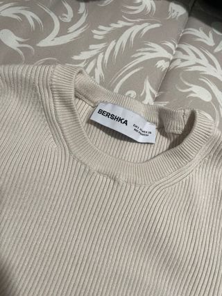 Top Beige de Manga Larga Mujer