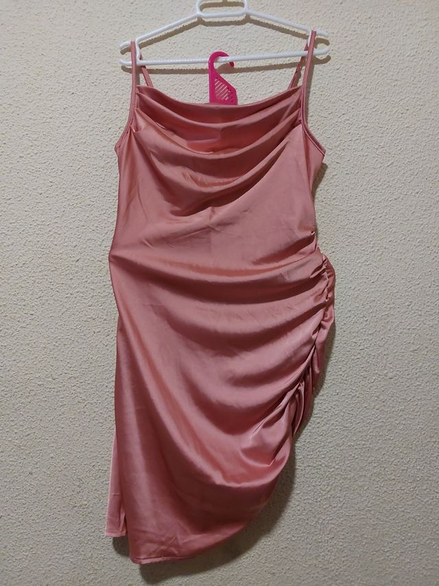 Vestido rosa de tirantes talla L