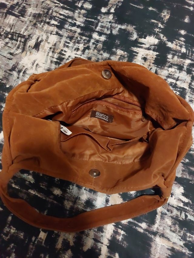 Bolso marrón gamuza