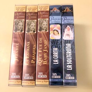 5 Películas VHS Bette Davis (Español)