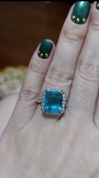 ANILLO CIRCONITA AGUAMARINA