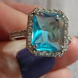 ANILLO CIRCONITA AGUAMARINA