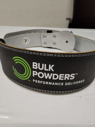 Cinturón lumbar gimnasio pesas cuero