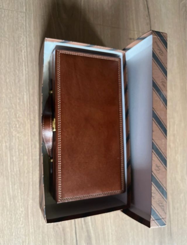 Cofanetto vintage beauty case pelle, collezionismo