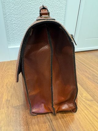 Cartera maletin portadocumentos de piel auténtica