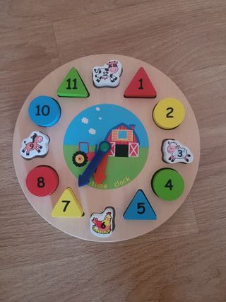 Reloj madera educativo infantil