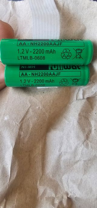Bateria recargable AA 2200 mAh 1.2 v