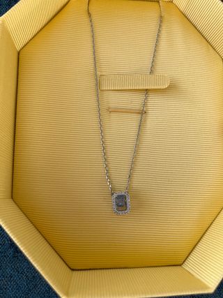 Swarovski gargantilla octogonal azul