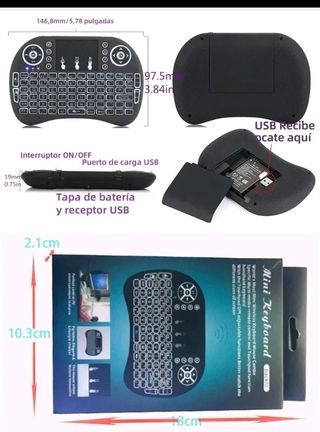 Teclado-mouse inalambrico retroiluminado