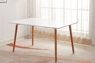 Mesa de cocina rectangular Blanca 120