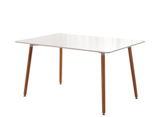 Mesa de cocina rectangular Blanca 120