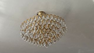 Lampara de salón de cristal de roca