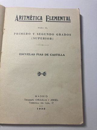 Aritmetica Elemental / 1935