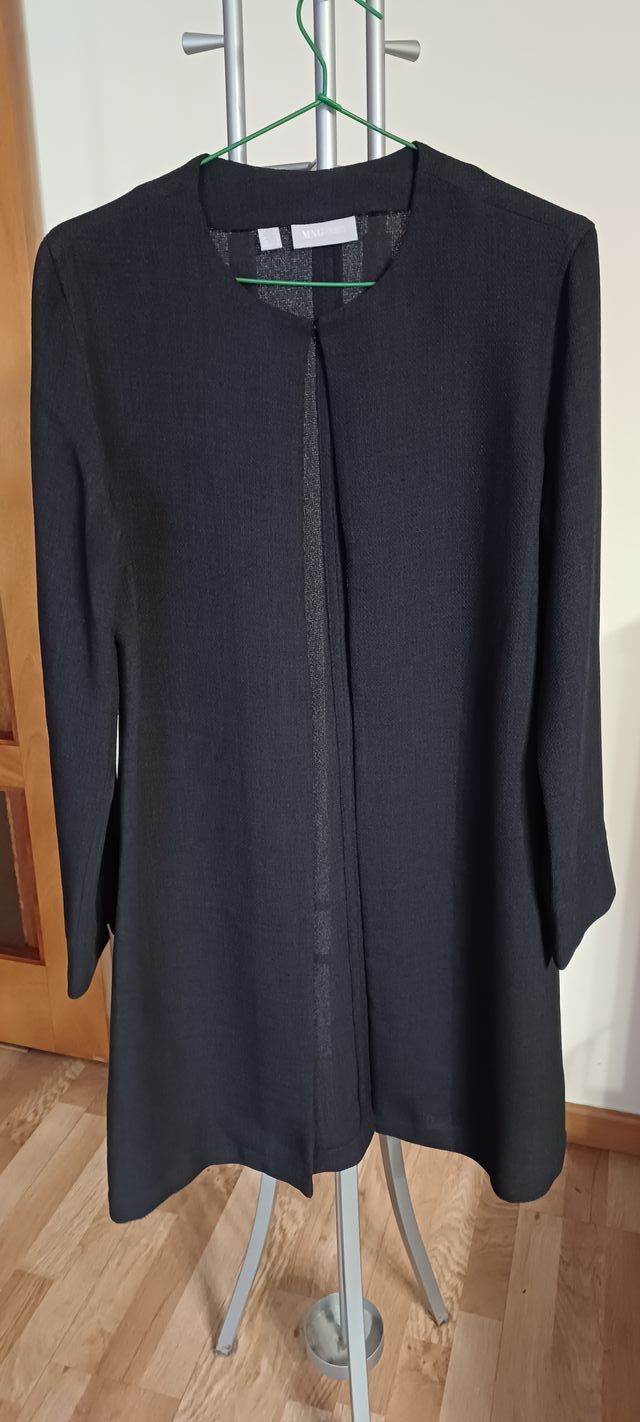 Chaqueta fina negra mujer