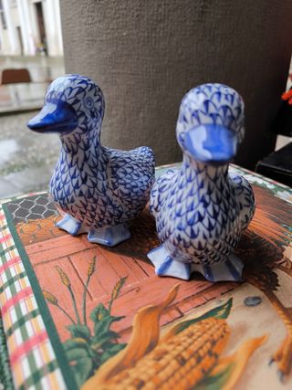 Papere porcellana bianca e blu