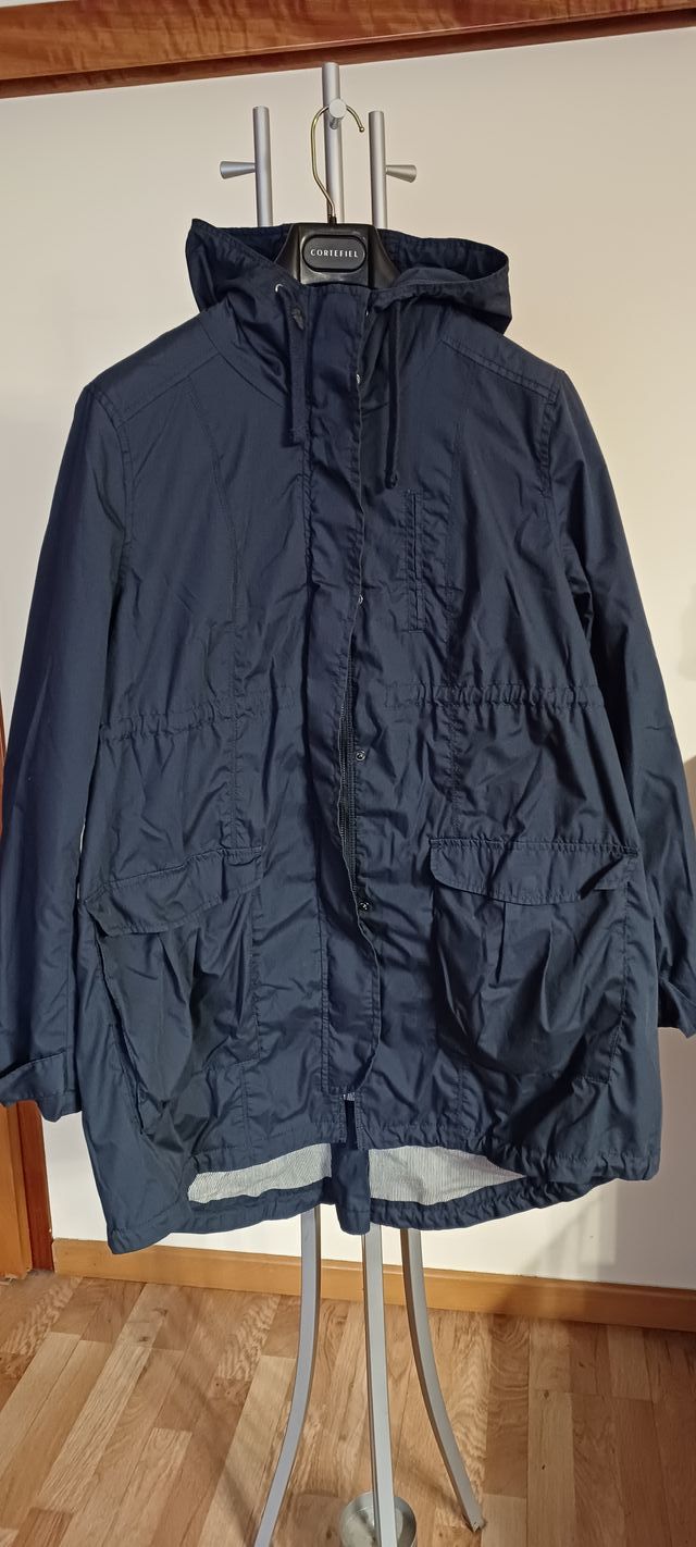 Parka para mujer azul marino