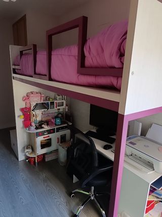 Cama Juvenil Alta con Escalera