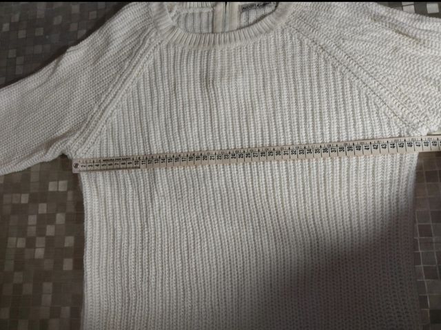 Maglione maglioncino bianco donna uomo con zip