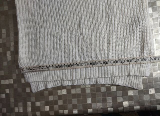 Maglione maglioncino bianco donna uomo con zip