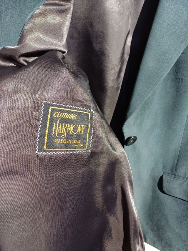 Giacca seta verde vintage