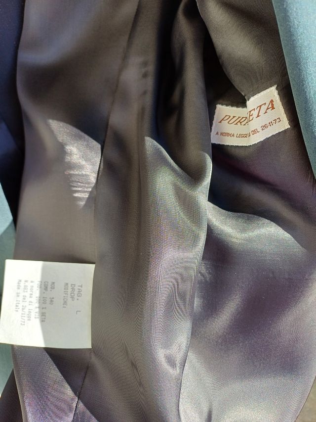 Giacca seta verde vintage