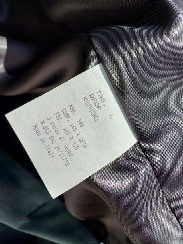 Giacca seta verde vintage