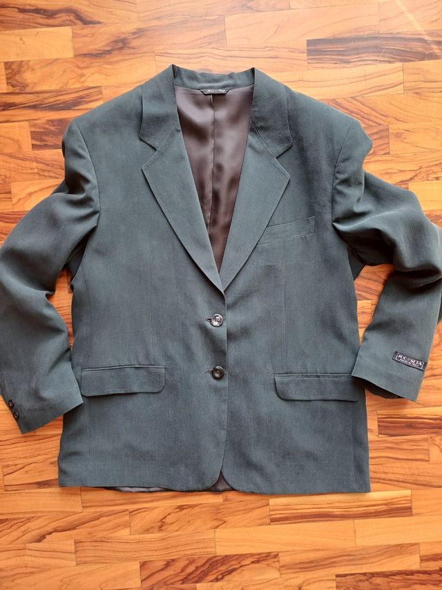 Giacca seta verde vintage