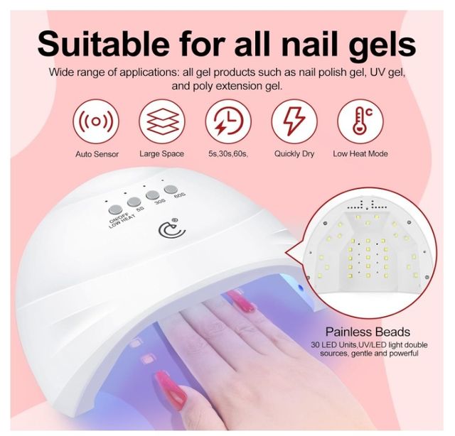 NUEVO 35 esmaltes, lámpara LED...