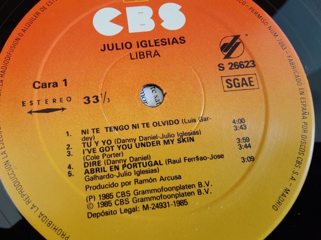 Vinilo Julio Iglesias