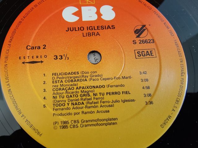 Vinilo Julio Iglesias