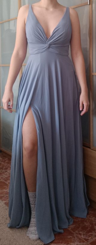 Vestido azul cielo