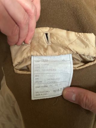 Cappotto lana uomo tg. 48
